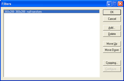 VirtualDub filter list