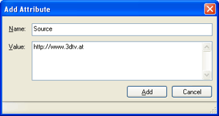 Add source attribute dialog