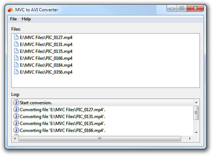 MVC to AVI Converter Screenshot